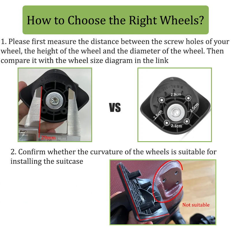 Ruote di ricambio per valigie  - Silent Replacement Luggage Wheels recensione e prezzo
