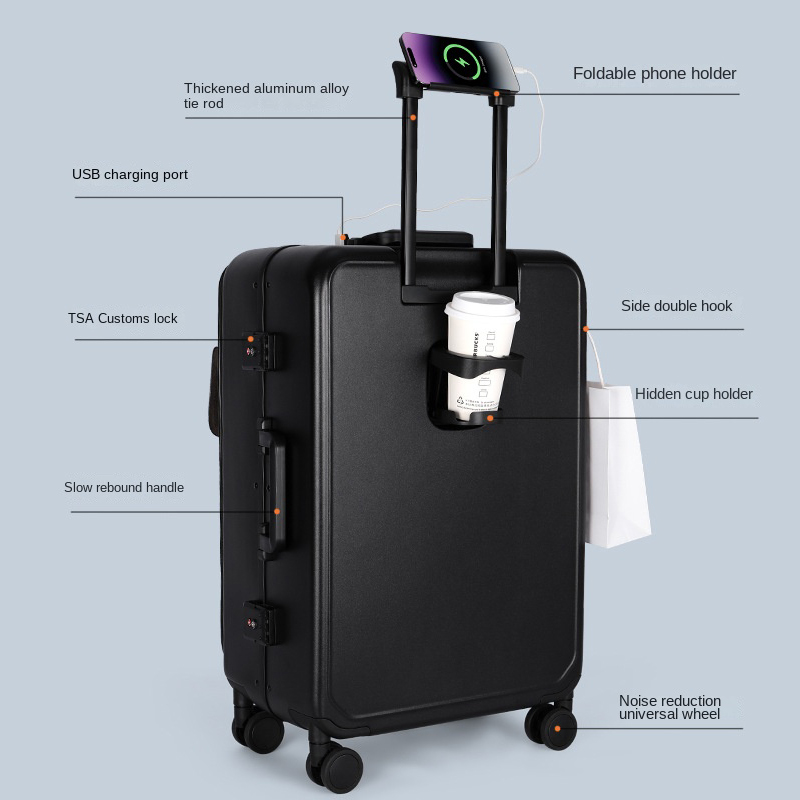 Valigia da viaggio con telaio  - Aluminum Frame Carry On Luggage recensione e prezzo